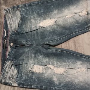 Distressed skinny jeans size 15 lovesick a Hot topic brand.